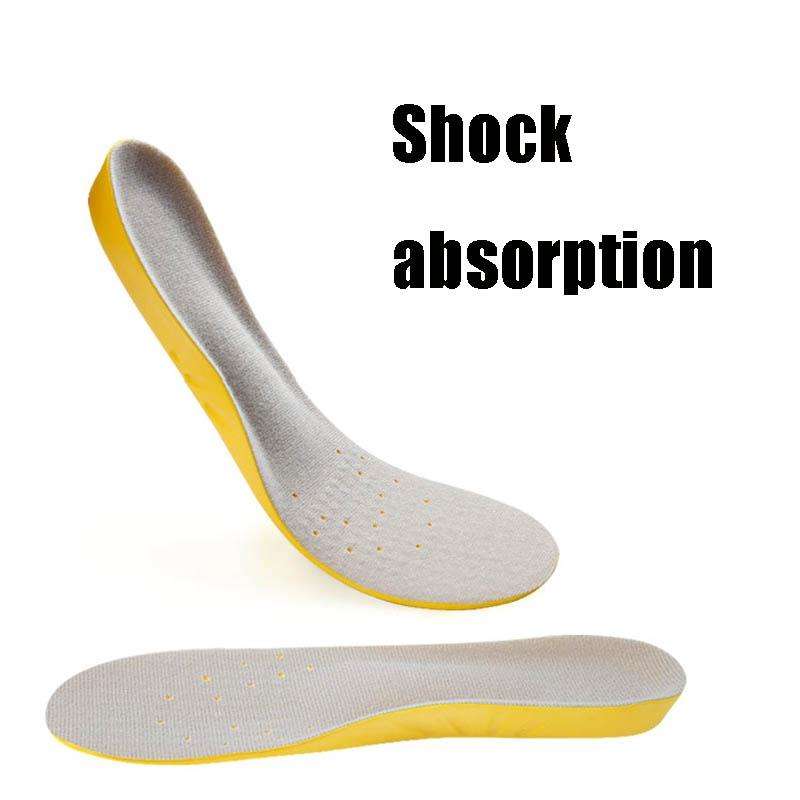 Shock Absorption Thickening Slow Rebound Soft and Comfortable Wicking Insole, Size:L(Black Backgr...