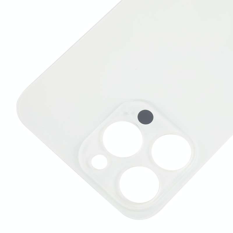 For iPhone 15 Pro Glass Battery Back Cover(White)