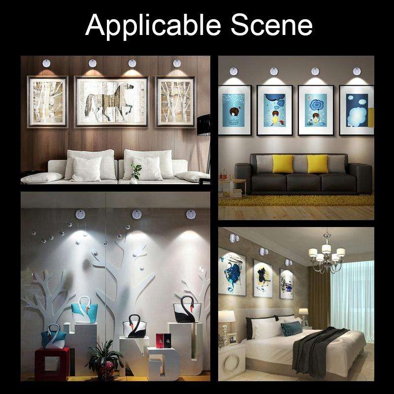 TL005 Battery Type Cabinet Background Wall LED Anti-glare Spotlights Gallery Decorative Lights wi...
