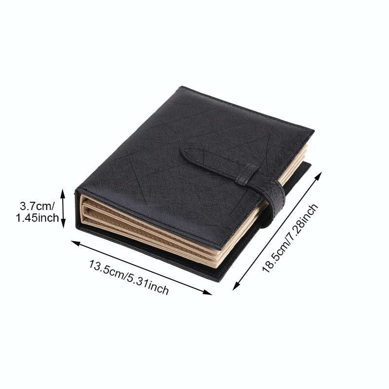 Portable PU Leather Storage Box Necklace Jewelry Display Box Organizer(Black)
