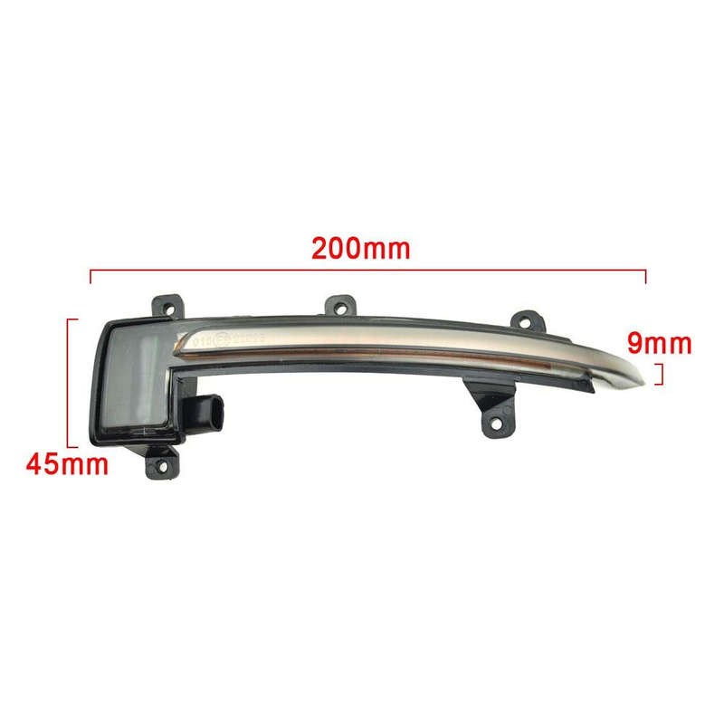 1 Pair For Audi TT MK2 2007-2014 Car Dynamic LED Turn Signal Light Rearview Mirror Flasher Water ...
