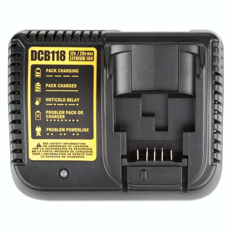 DCB118 For Dewalt 12V-20V Electric Tool Battery Charger, Plug: AU (Black)