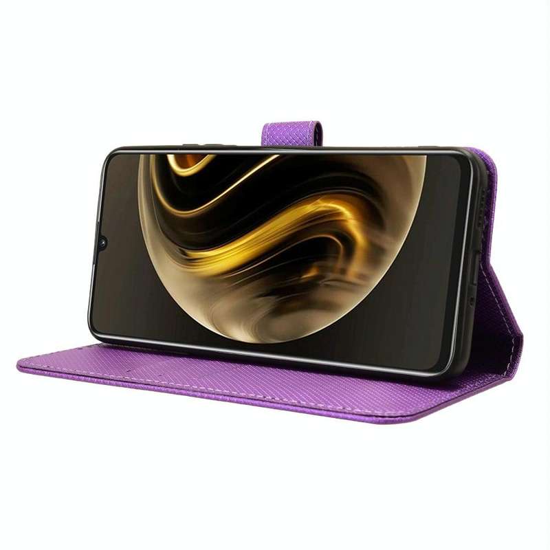 For Huawei nova Y72 4G Diamond Texture Leather Phone Case(Purple)