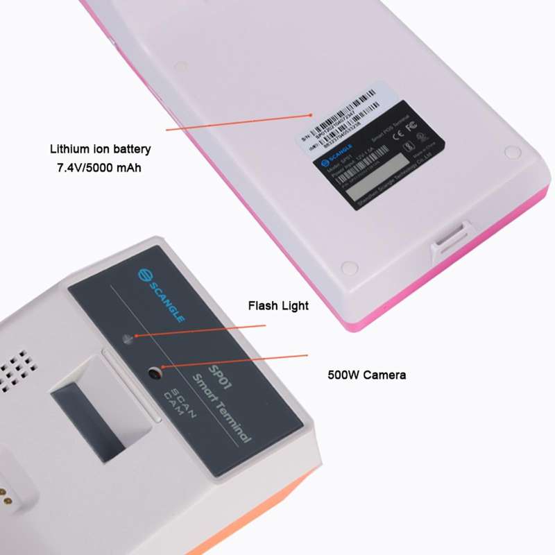 SGT-SP01 5.5 inch HD Screen Handheld POS Receipt Printer, Suit Version, EU Plug(Blue)