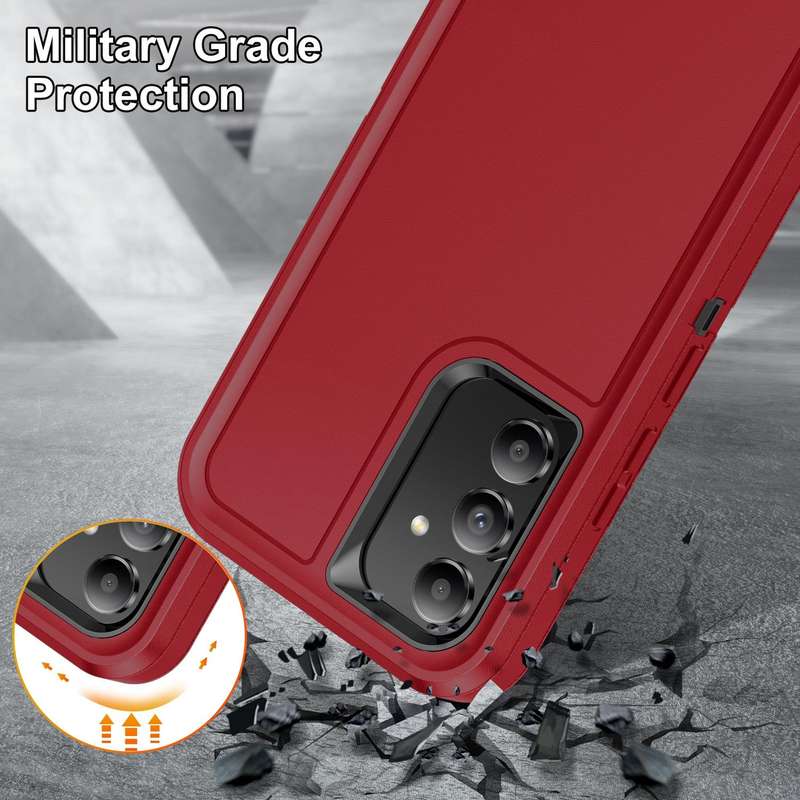 For Samsung Galaxy A54 Life Waterproof Rugged Phone Case(Red + Black)