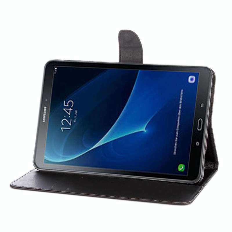 For Galaxy Tab A 10.1 (2016) / P580 Simple Style Horizontal Flip Leather Case with Holder & Card ...