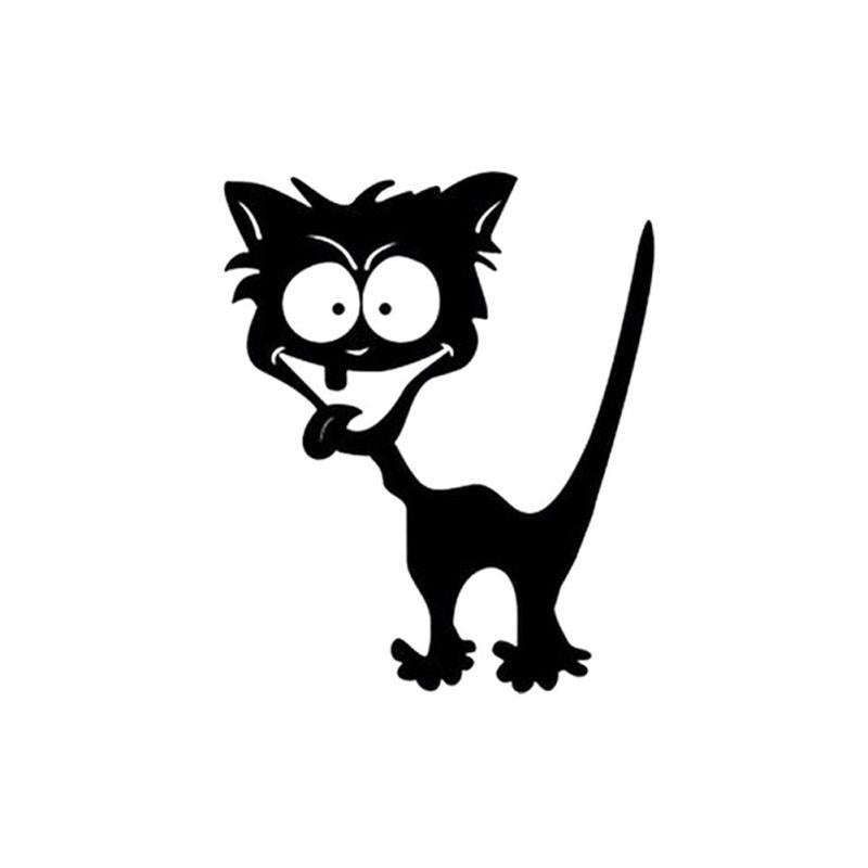 10 PCS Cat Pattern Car Styling Sticker Reflective Waterproof Vinyl Funny Car Sticker, Size: 1311c...