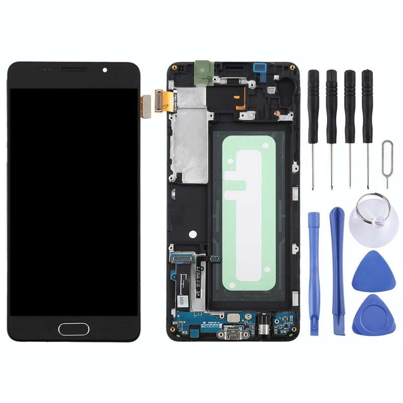 TFT LCD Screen for Galaxy A5 (2016) / A510F Digitizer Full Assembly with Frame (Black)