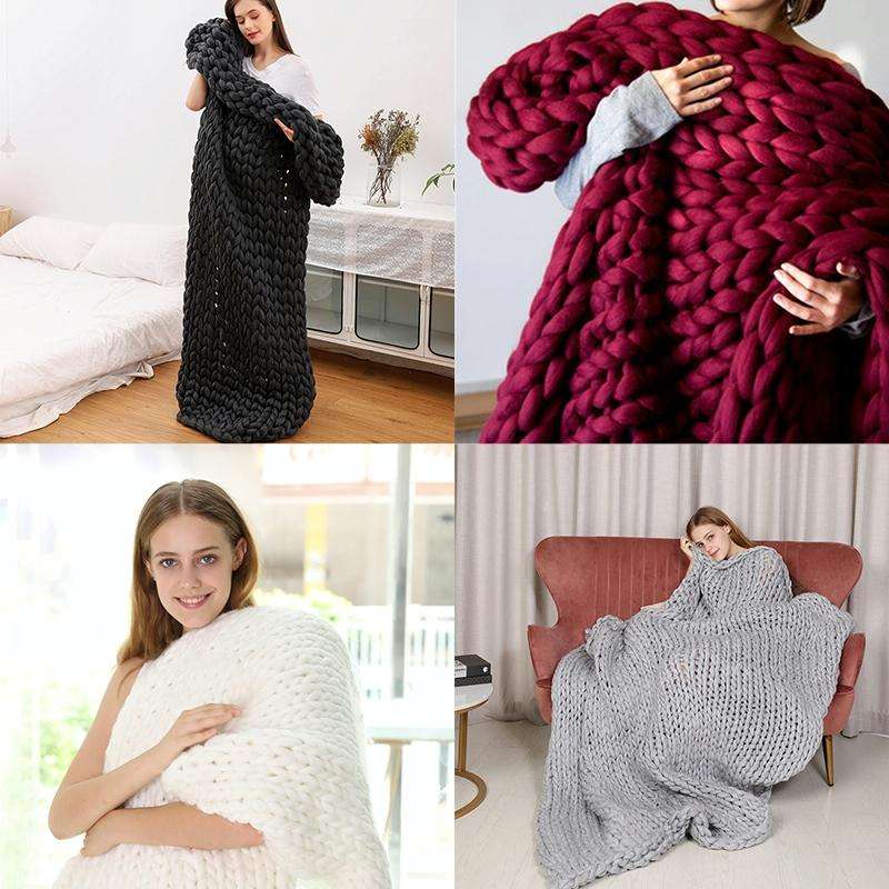 Fashion Handmade Polyester Blanket, Size:60X60cm(Yellow)
