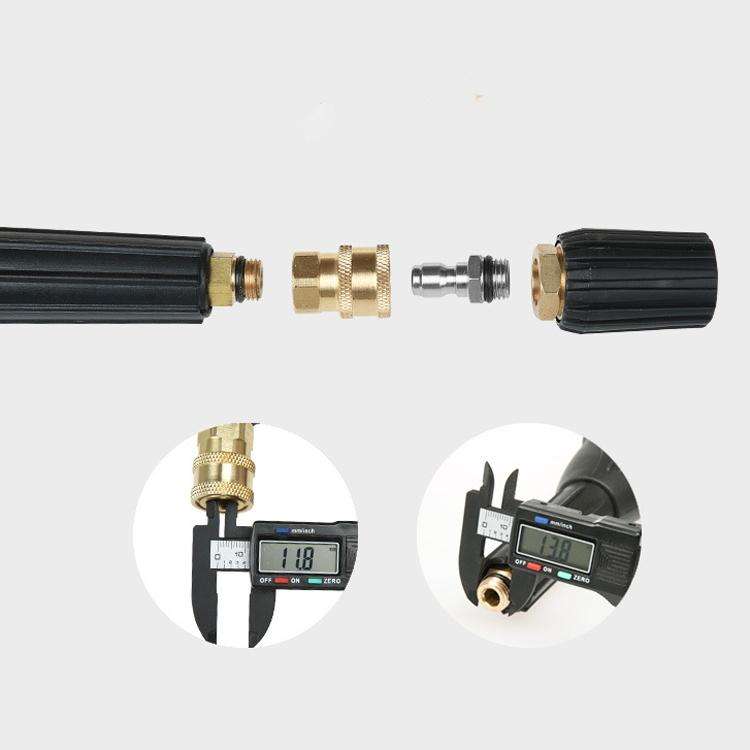 2 Sets High Pressure Spray Head Fast Insertion 1/4 Quick Pure Copper Joint(Internal M14 Female+Ou...