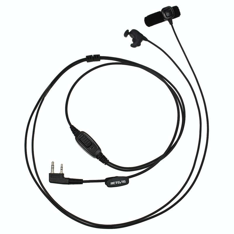 RETEVIS R-161 2 Pin Finger PTT Vibration Conduction Ear Bone Earphone Microphone for H-777/RT7/RT...
