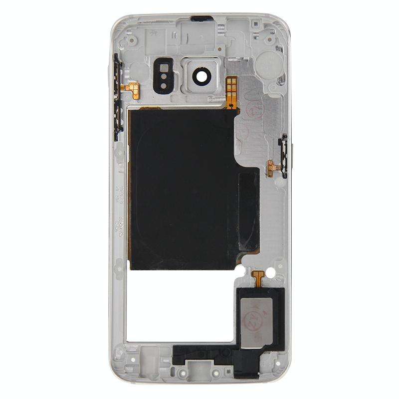 For Galaxy S6 Edge / G925 Back Plate Housing Camera Lens Panel with Side Keys and Speaker Ringer ...