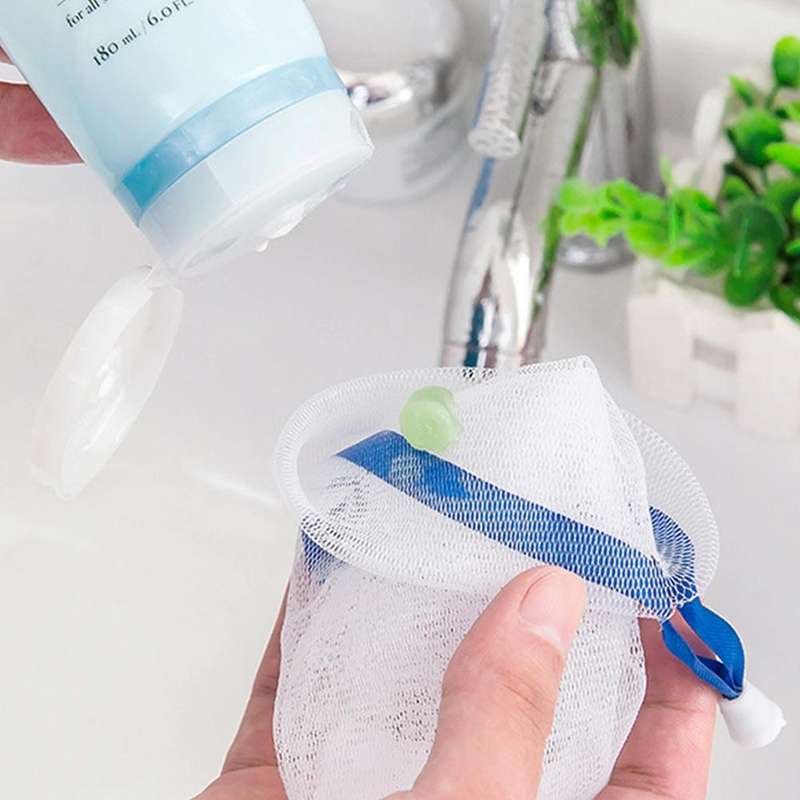 5 PCS Hanging Bag Cleaning Foam Cleanser Handmade Soap Bubble Net, Random Color Delivery