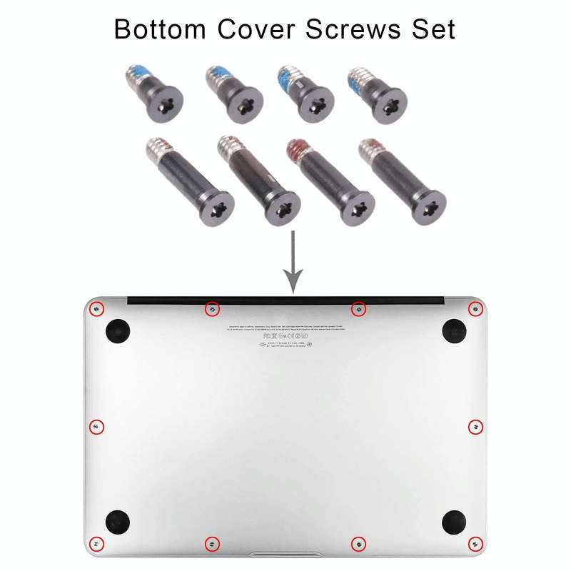 Bottom Cover Screws Set for MacBook Pro Retina 14.2 inch A2442 2021 (Grey)