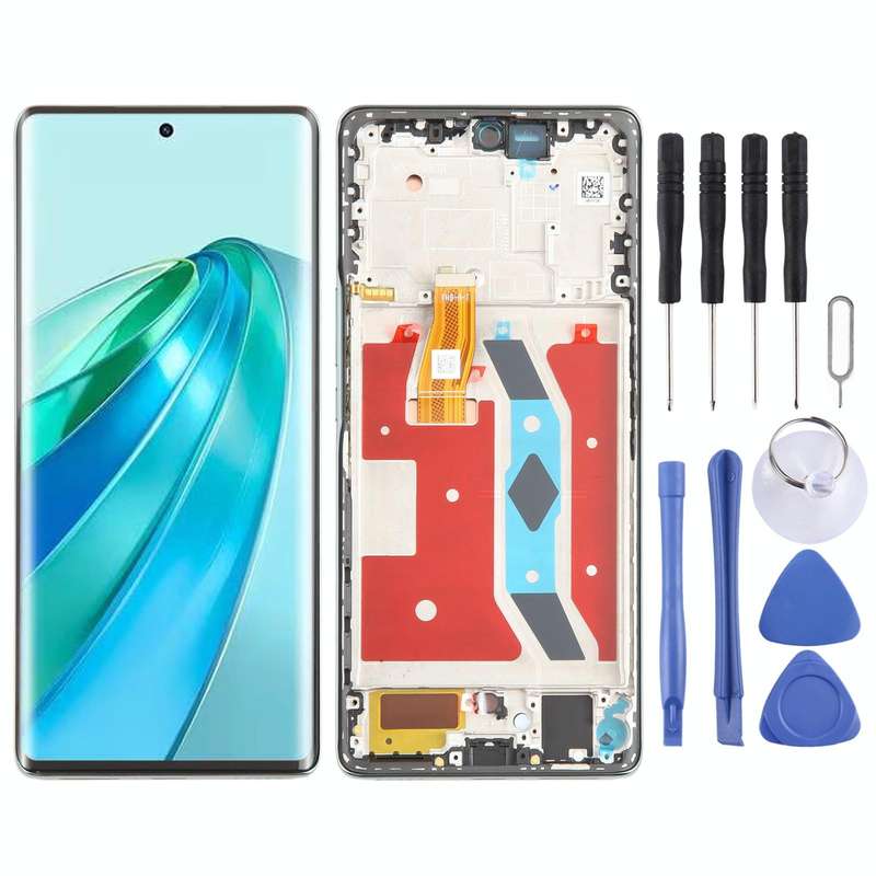 For Honor X9A Original LCD Screen Digitizer Full Assembly with Frame (Green)