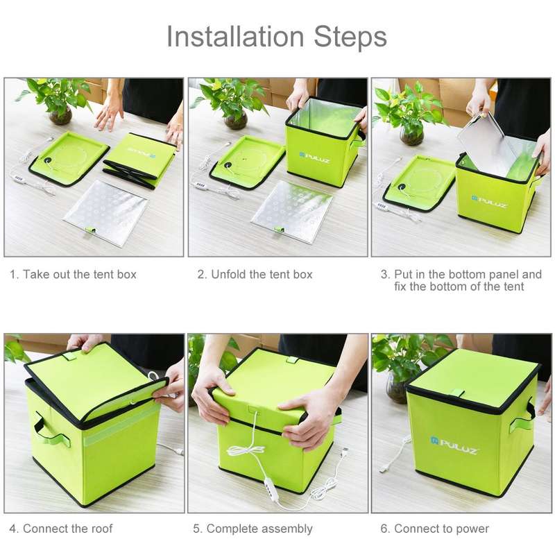 PULUZ 20cm UVC Light Germicidal Sterilizer Disinfection Tent Box