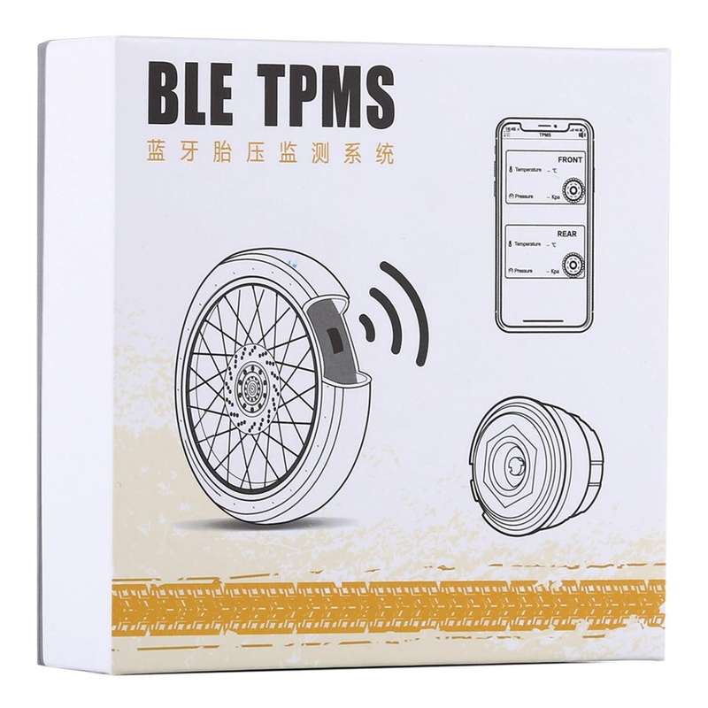 Motorcycle Bluetooth Tire Pressure Monitoring System TPMS Mobile Phone APP Detection 2 External S...