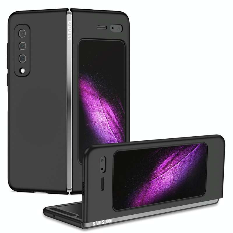 For Samsung Galaxy Fold Armor Foldable Phone Case(Black)