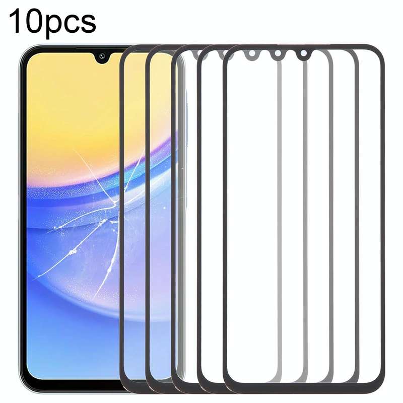 For Samsung Galaxy A15 5G SM-A156B 10pcs Front Screen Outer Glass Lens with OCA Optically Clear A...
