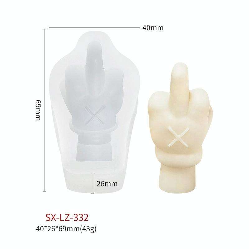 DIY Hand Shaped Scented Candle Silicone Mold, Specification: SX-LZ-332