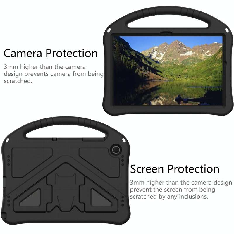 For Samsung Galaxy Tab A9+ EVA Shockproof Tablet Case with Holder(Black)