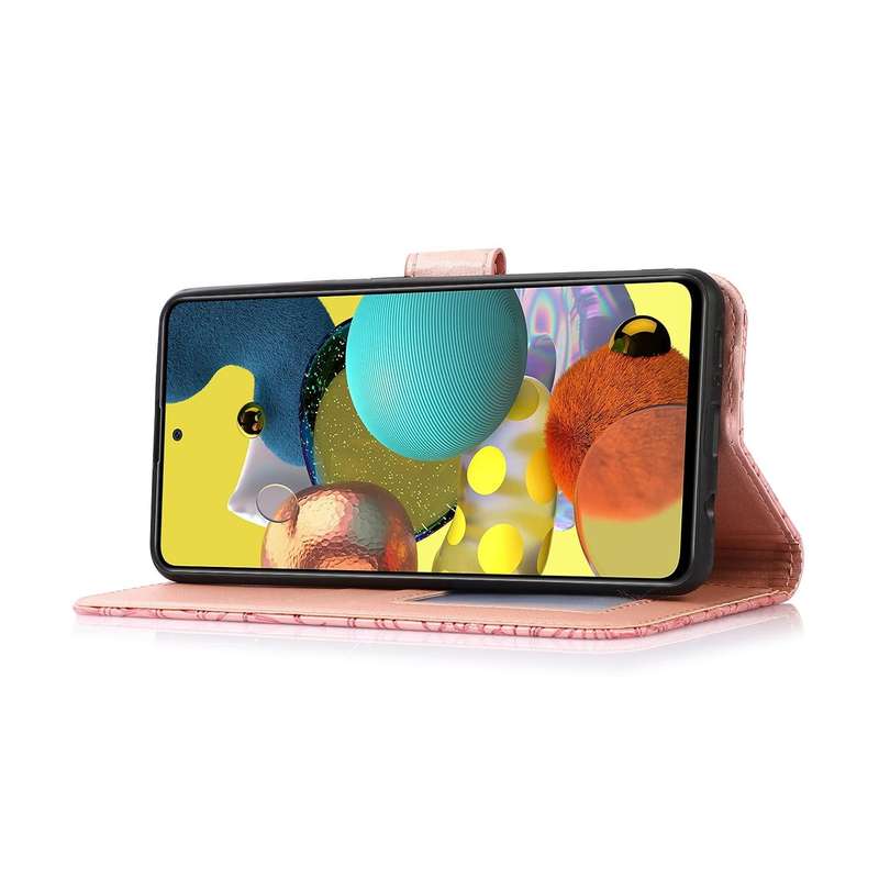 For Samsung Galaxy A51 Skin Feel Embossed Sunflower Horizontal Flip Leather Case with Holder & Ca...