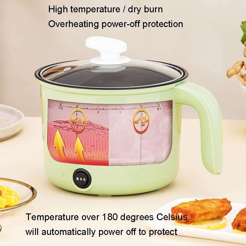 18cm Fast / Slow Gear+Non-stick Pot+Stainless Steel Steaming Grid Multifunctional Mini Electric C...