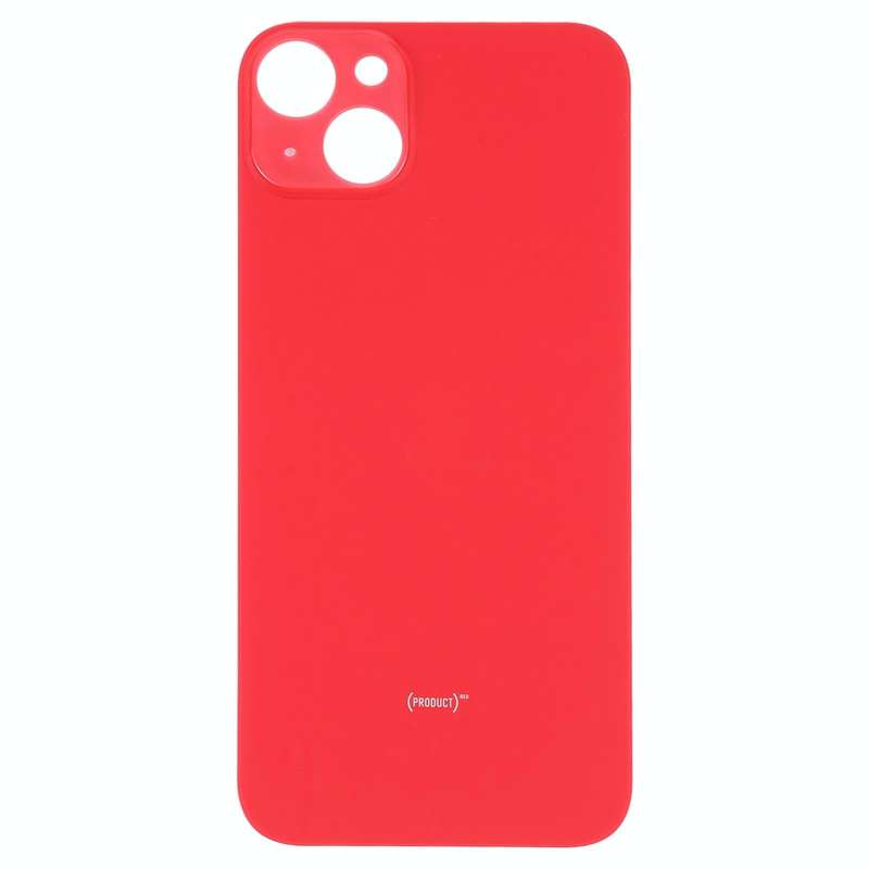 For iPhone 14 Plus Easy Replacement Big Camera Hole Glass Back Battery Cover(Red)