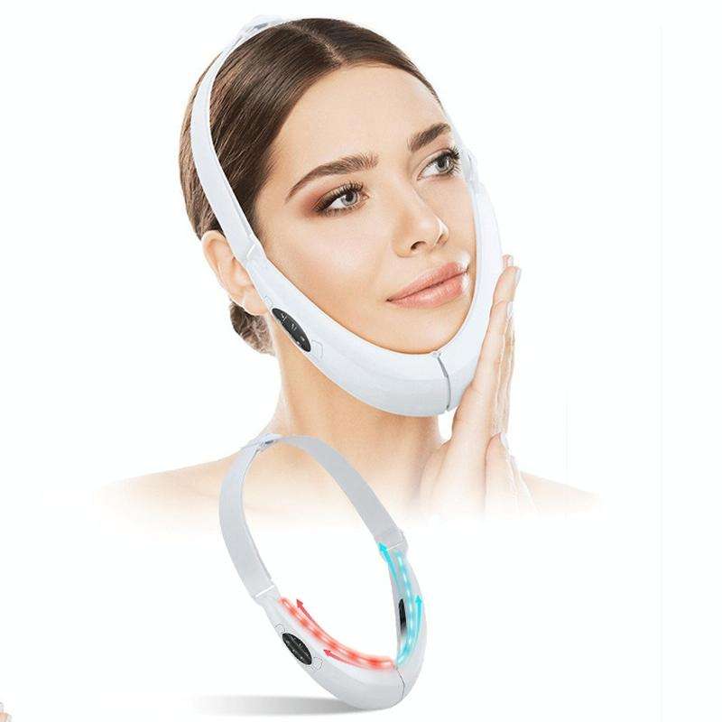 106892 EMS Microcurrent Red and Blue Light Massage Face-Lifting Instrument(White)