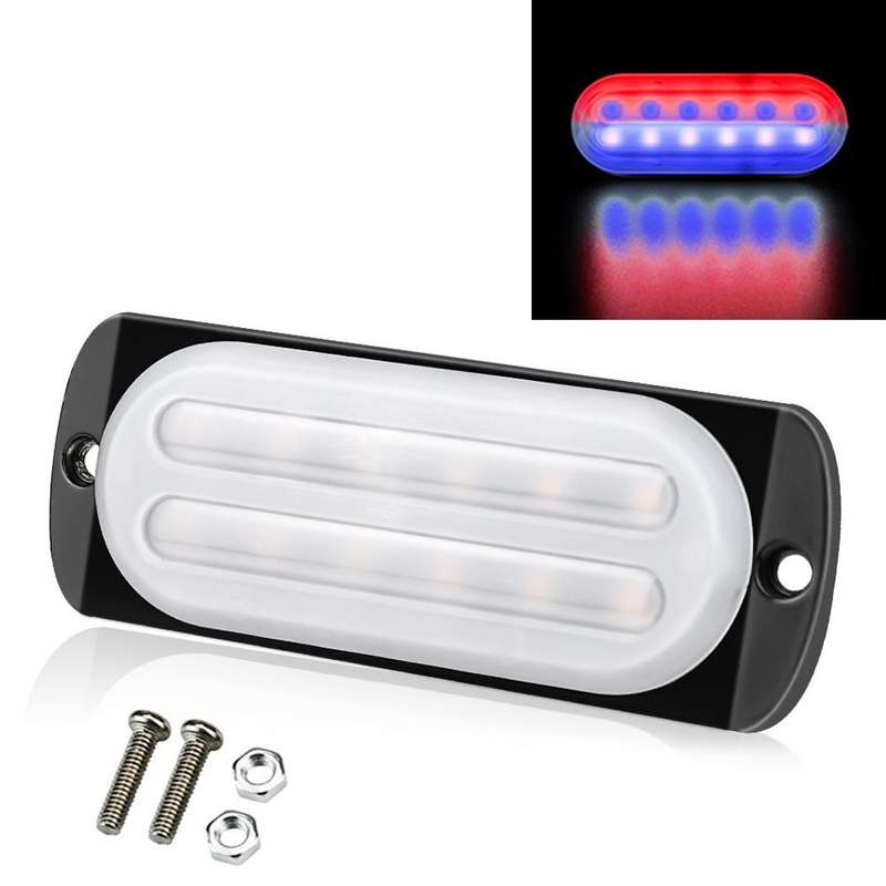 DC12V-24V / 36W Car Truck Emergency Strobe Flash Warning Light 12LEDs Ultra-thin Side Lights(Red ...