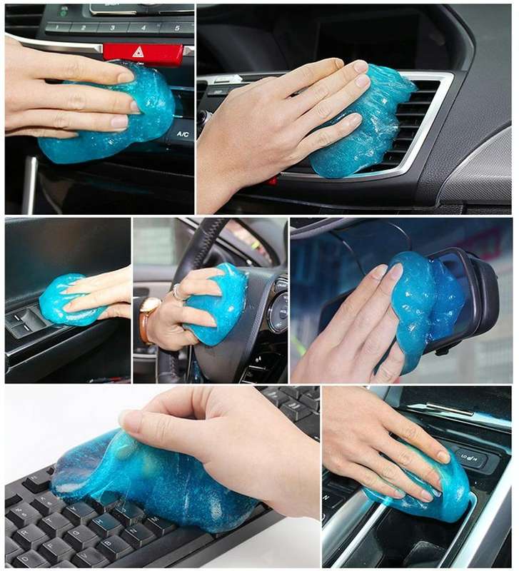 Car Clean Glue Gel Sticker(Transparent)