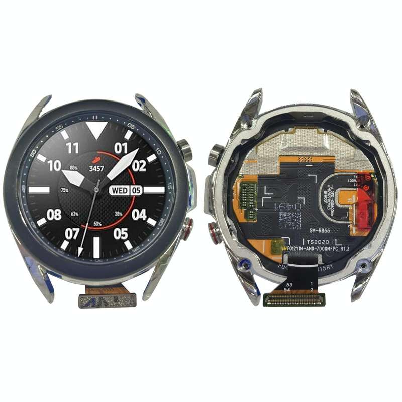 LCD Screen and Digitizer Full Assembly With Frame for Samsung Galaxy Watch3 SM-R850/R855(Silver)