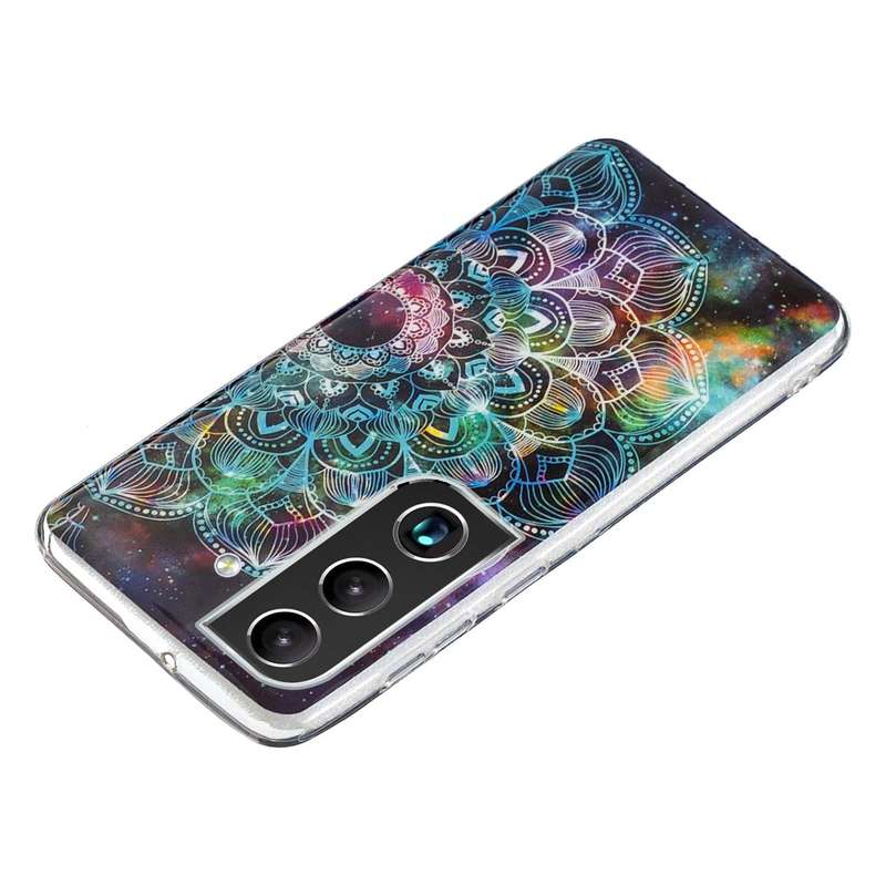 For Samsung Galaxy S22 5G Luminous TPU Protective Phone Case(Mandala Flower)