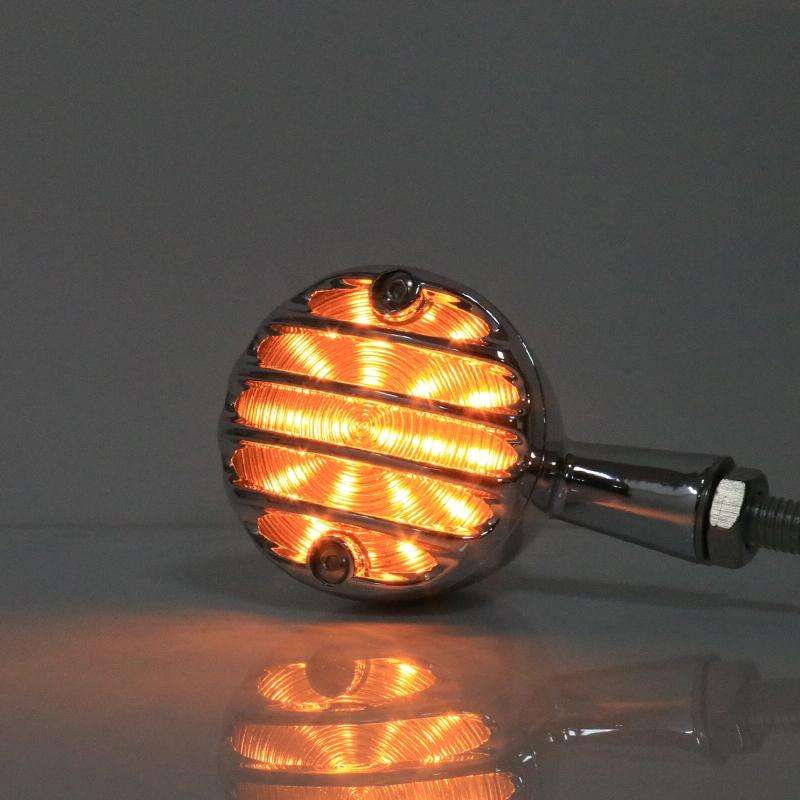 HP-Z056 1 Pair Retro Motorcycle Modified LED Turn Signal for Harley(Black)