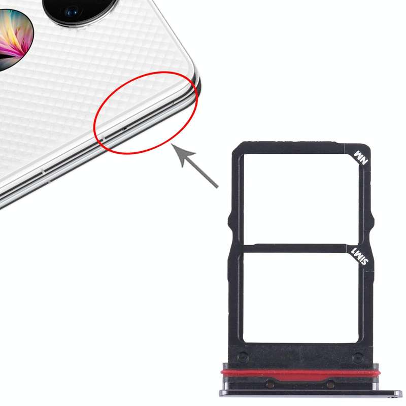 For Huawei P50 Pocket SIM + NM Card Tray (Black)