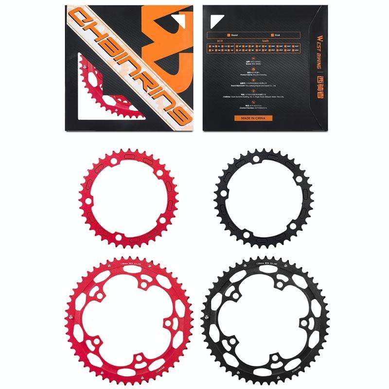 WEST BIKING YP0719274 53-39T Road Bike Crank Racing Double Disc(Black)