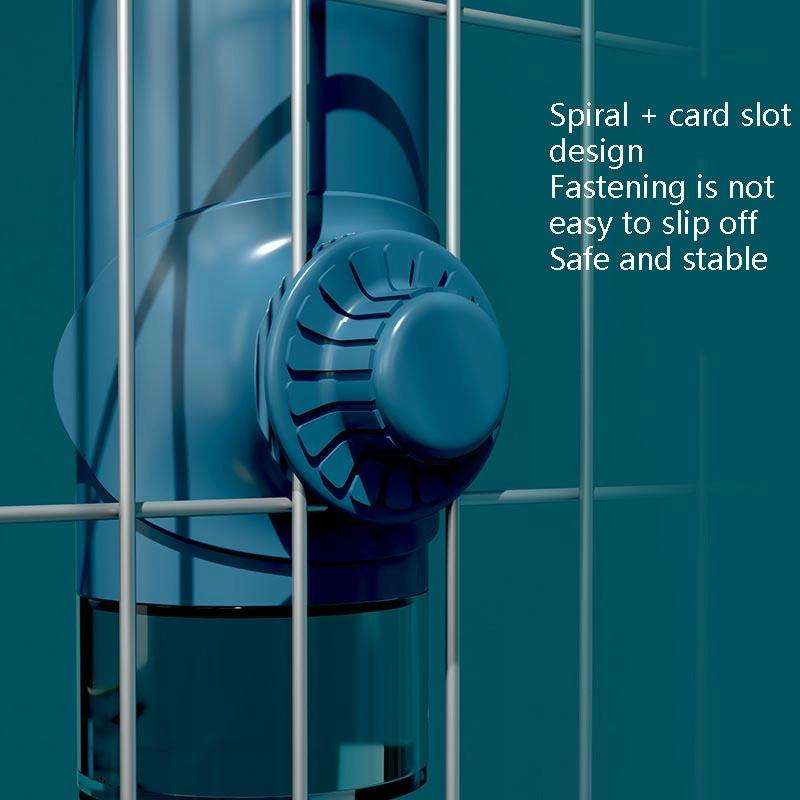 Pet Waterer Ball Feeder Hanging Dog Waterer Hanging Cage Pet Water Cup 700ML(Cherry Powder)