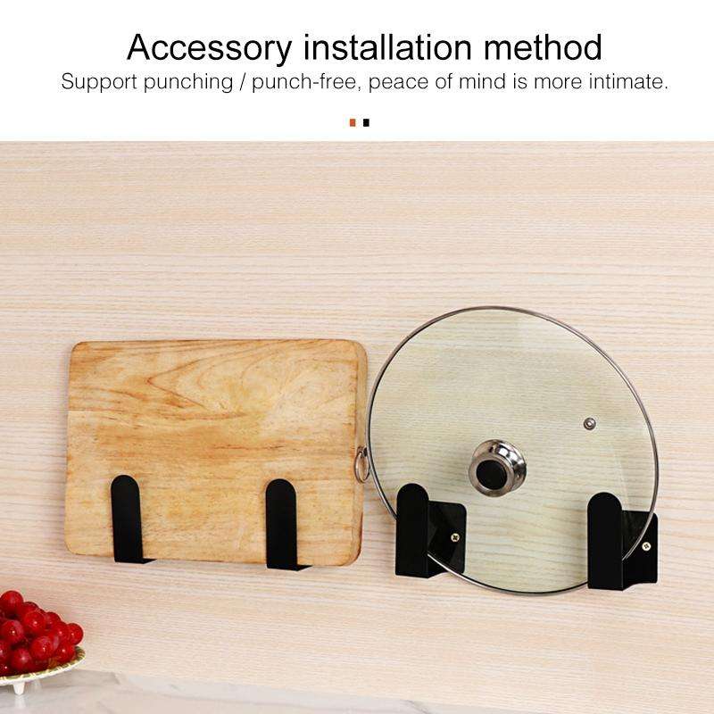 Stainless Steel Wall-mounted Kitchen Rack Hanging Dish Holder (Black)