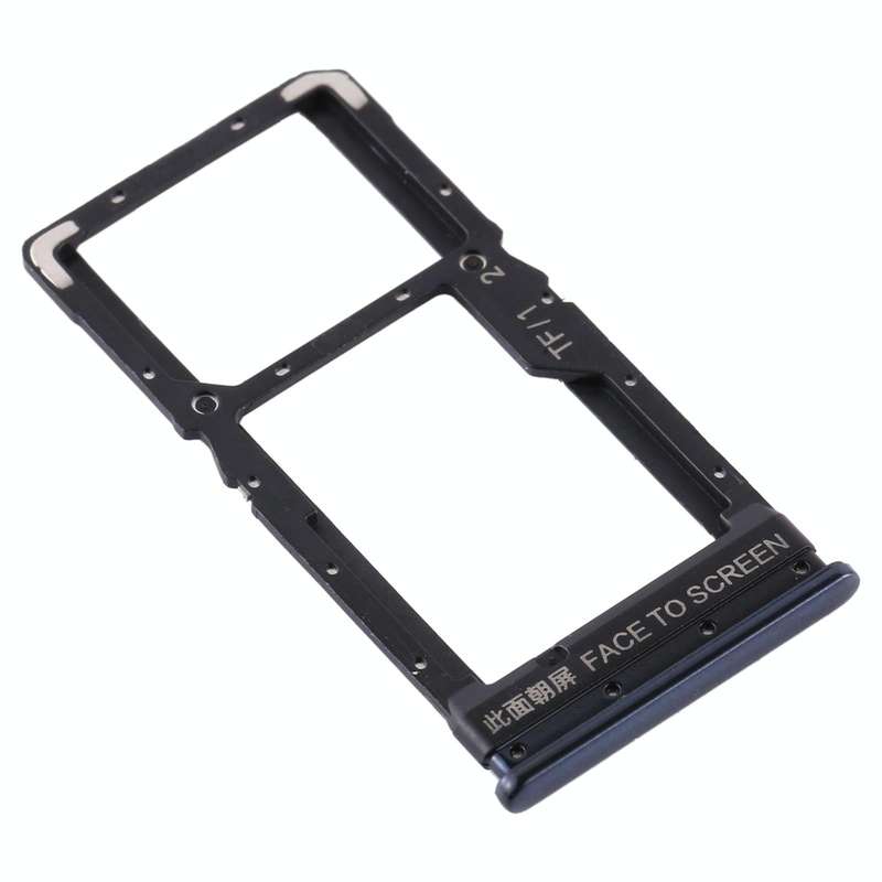 SIM Card Tray + SIM Card Tray / Micro SD Card Tray for Xiaomi Poco X3 / Poco X3 NFC(Black)