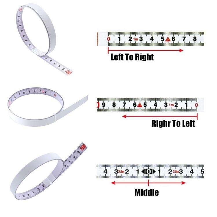 2m Sticky Scale Steel Ruler with Glue Scale Tape Measure Self-adhesive Ruler, Specification:Positive