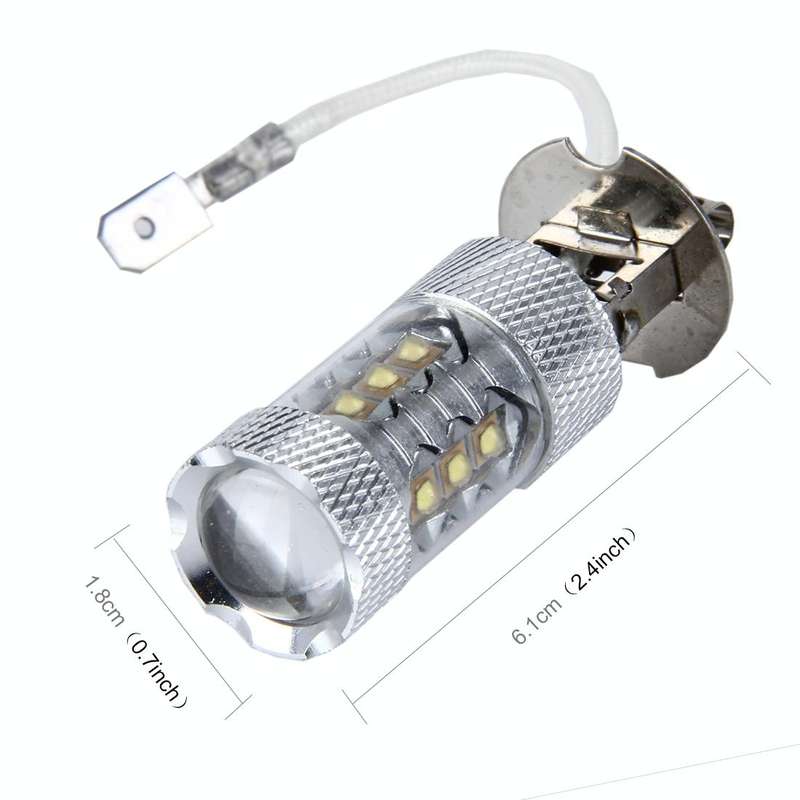 H3 80W 800LM 6000K 16-3535-LEDs Car Fog Lights, DC 12-24V(White Light)