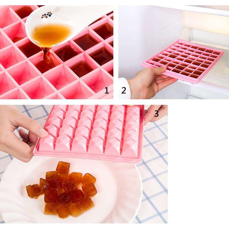 Diamond Shape 60-Grid Ice Cube Tray, Random Color Delivery
