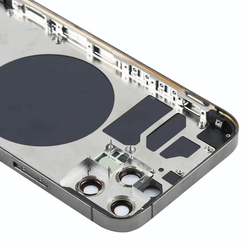 Back Housing Cover with SIM Card Tray & Side  Keys & Camera Lens for iPhone 12 Pro(Black)