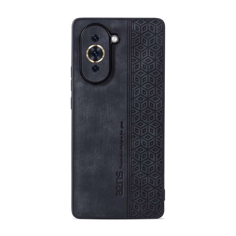 For Huawei nova 10 AZNS 3D Embossed Skin Feel Phone Case(Black)