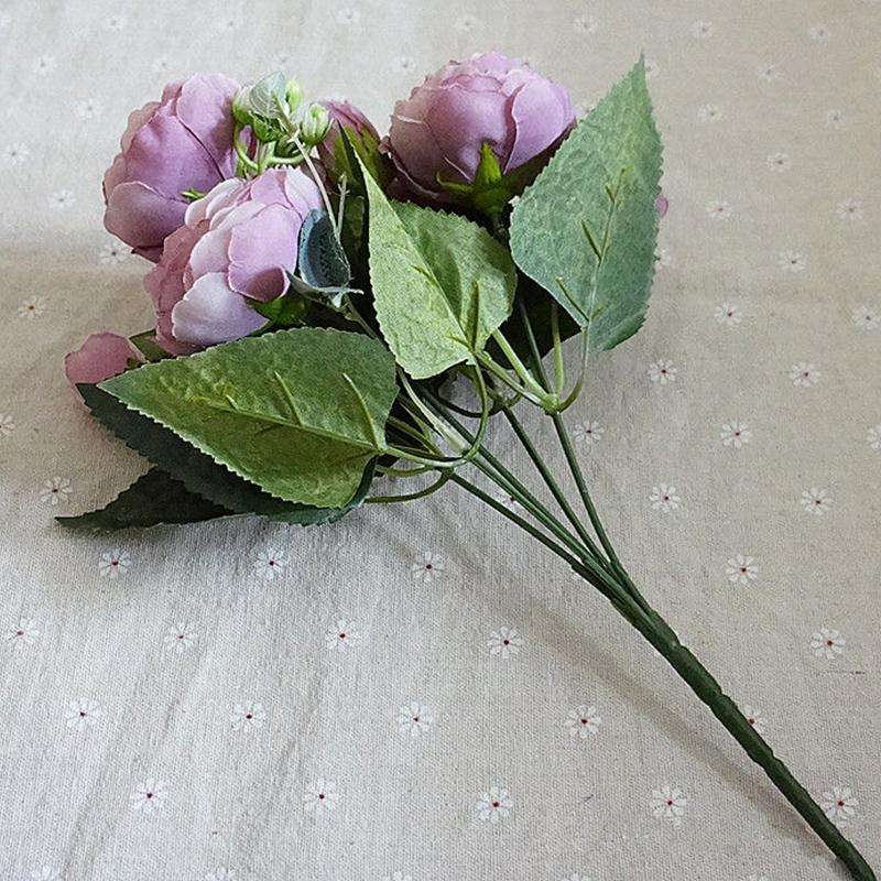 Beautiful Rose Peony Artificial Silk Flowers Small Bouquet Fores Home Party Spring Wedding Decora...