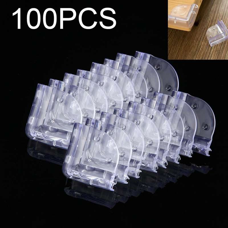 100 PCS Baby Desk Corner Safety Cover Pad Smile Pattern Children Table Anti-collision Protector C...