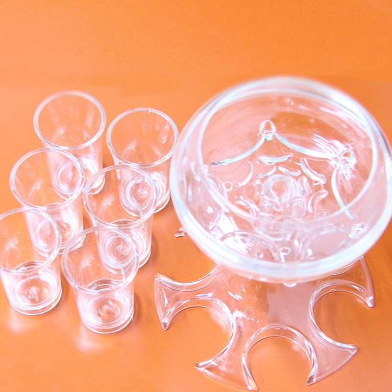 6 Shot Glass Dispenser And Holder Automatic Diversion Pourer(Sky Blue)