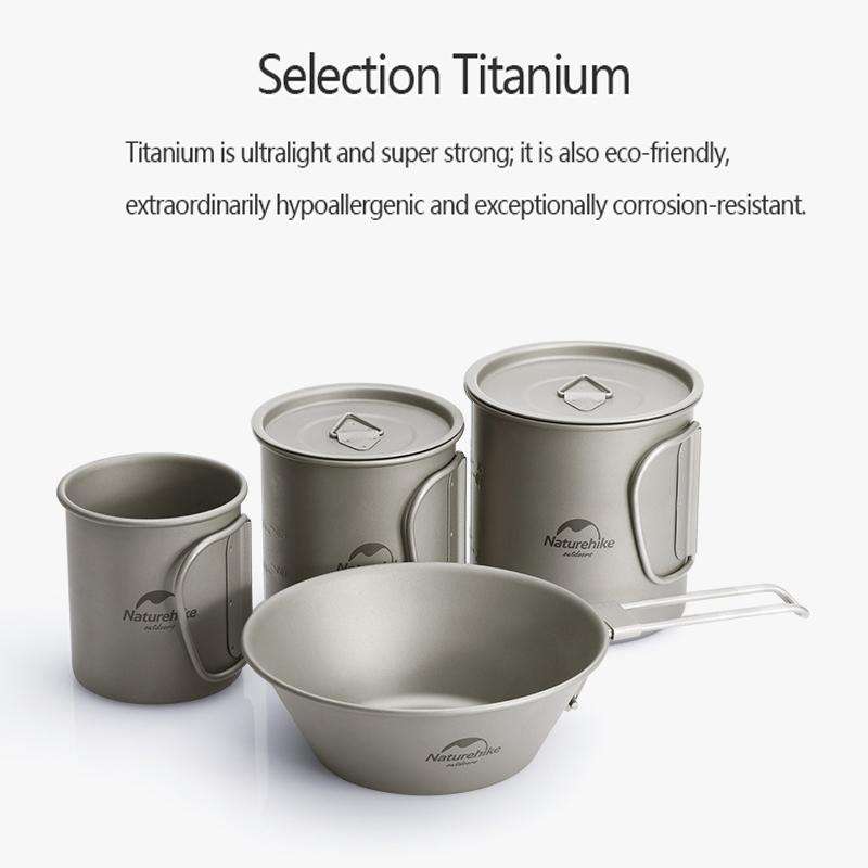 Naturehike NH20CJ005 300ml Titanium Cup Portable Tableware