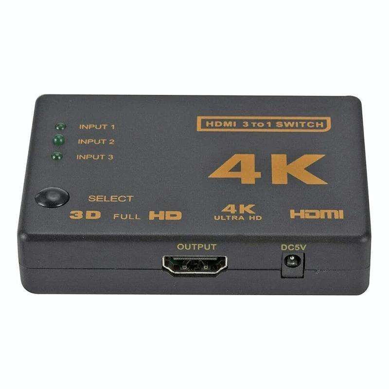 5 PCS/Set 4K 3 into 1 out HDMI Switcher With Remote Control