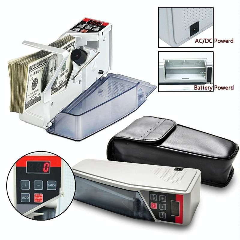 V40 Handheld Mini Portable Small Money Counting Machine, Specification: JP Plug